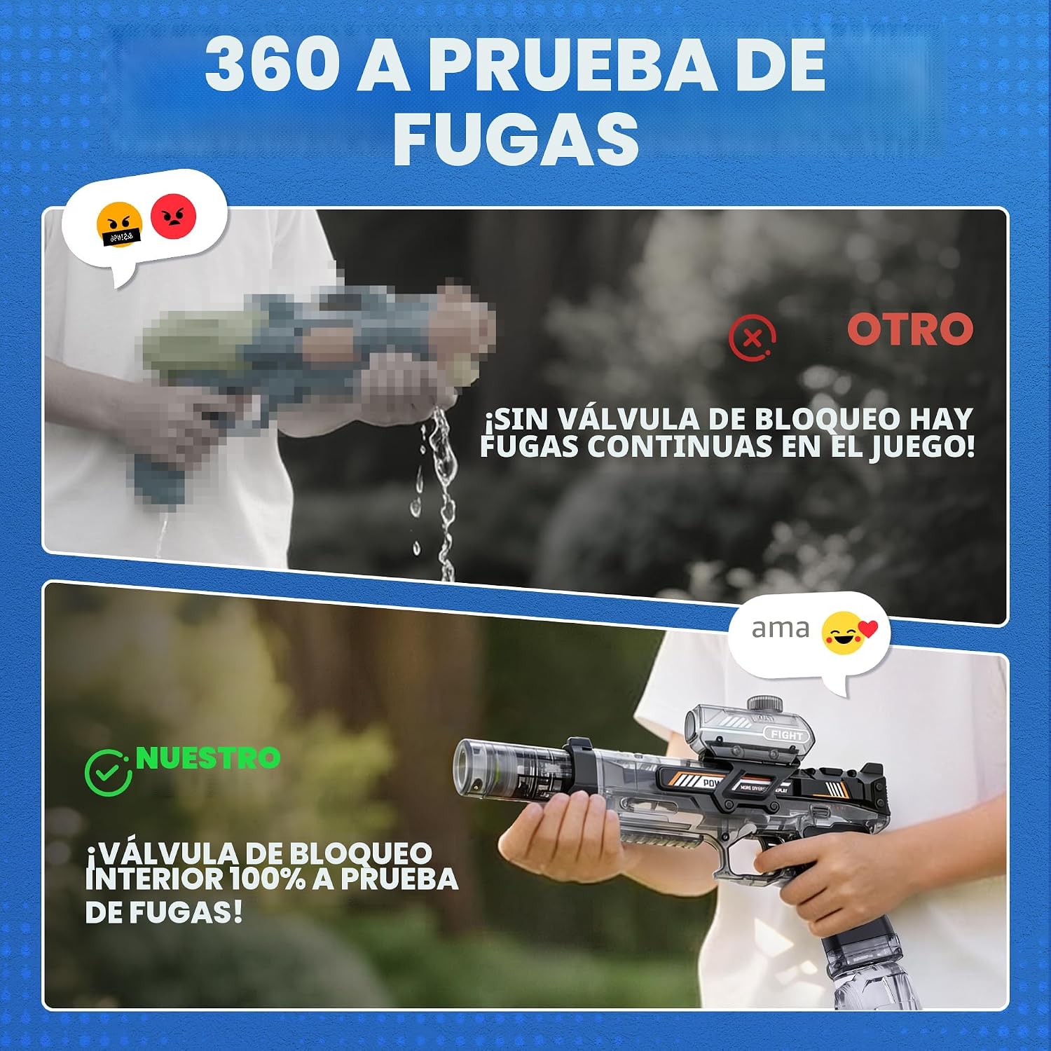 SHARK MK | Pistola de Agua Eléctrica Automática | Juguete para todas las edades